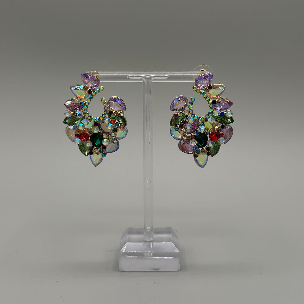 Fiesta Crystal Cluster Earrings