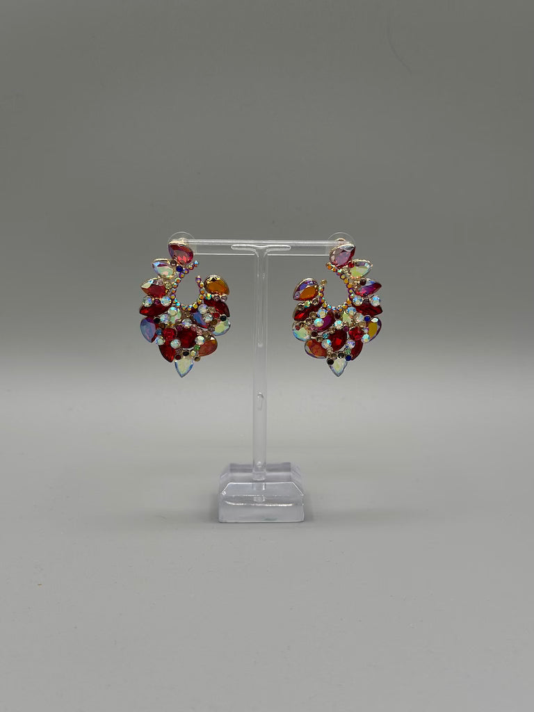 Fiesta Crystal Cluster Earrings