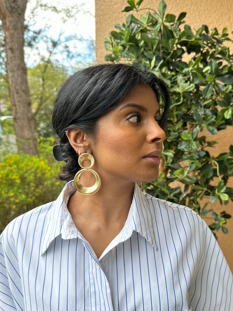 Golden Aura Hoop Earrings