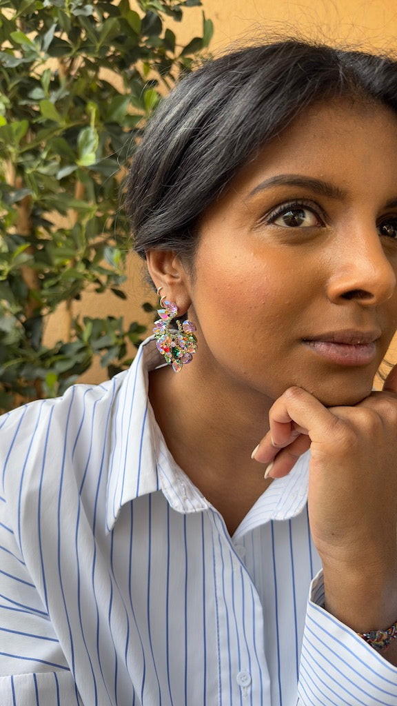 Fiesta Crystal Cluster Earrings